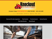Tablet Screenshot of knockoutpestcontrolandtermite.com